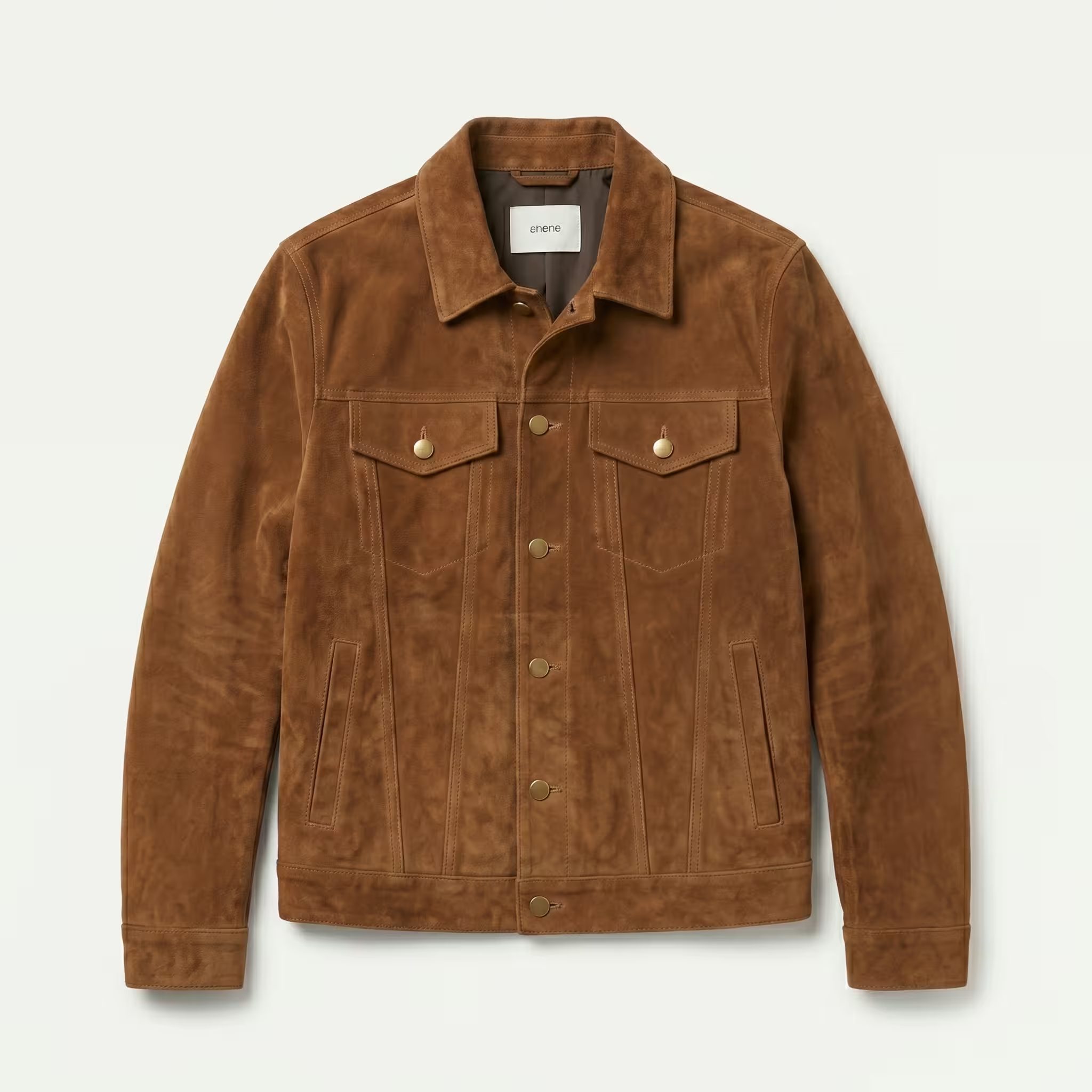 Enene Classic Suede Trucker Jacket